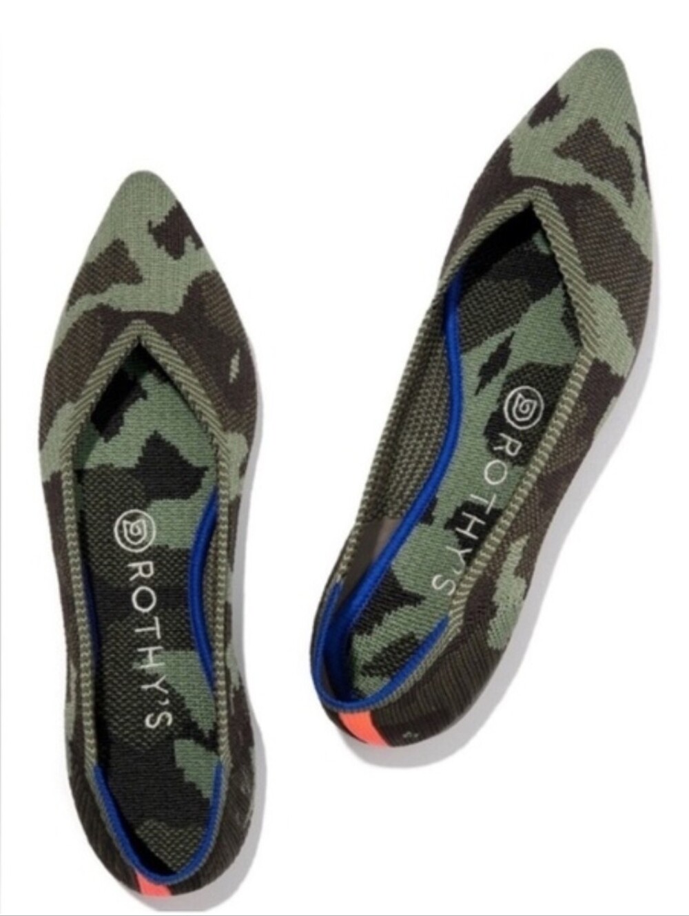 Rothy's The Point In Olive Camo Size 10 New In Box